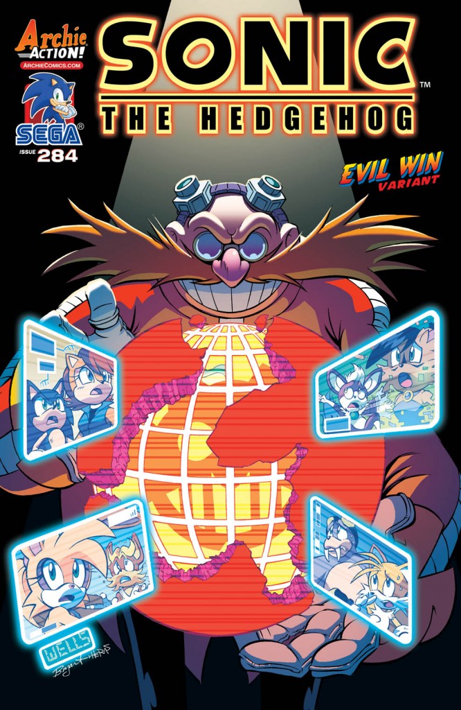 SONIC THE HEDGEHOG #284 Variant Cover by Lamar Wells, Rick Bryant and Matt Herms