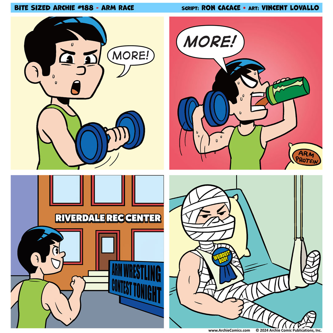 A BITE SIZED ARCHIE comic strip.