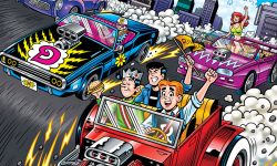 Archie and friends drag race through Riverdale in customized hot rods.