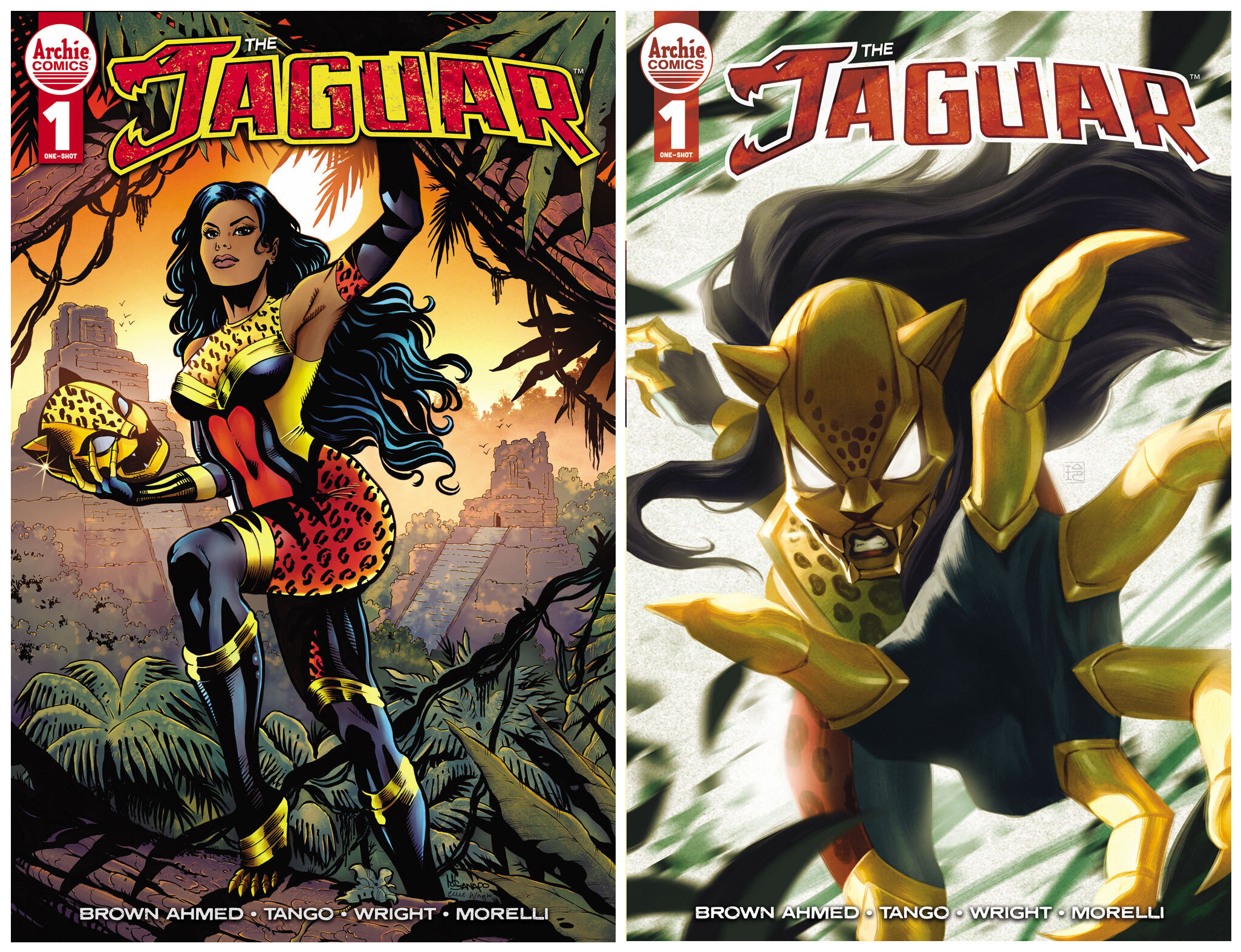 Two variant covers for the JAGUAR #1 comic book from Archie Comics.