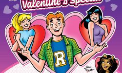 Cover of ARCHIE SHOWCASE DIGEST #22: ARCHIE'S VALENTINE'S SPECIAL. Betty, Archie, Veronica, Valerie, Cheryl, and Jughead all float within designed heart shapes. Jughead looks longingly at a cheeseburger that's in its own heart shape. The cover type reads: The Official Comic Book of Valentine's Day.