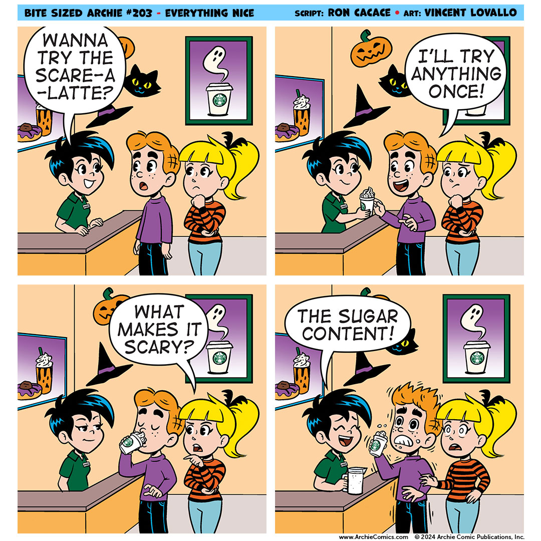 A BITE SIZED ARCHIE comic strip.