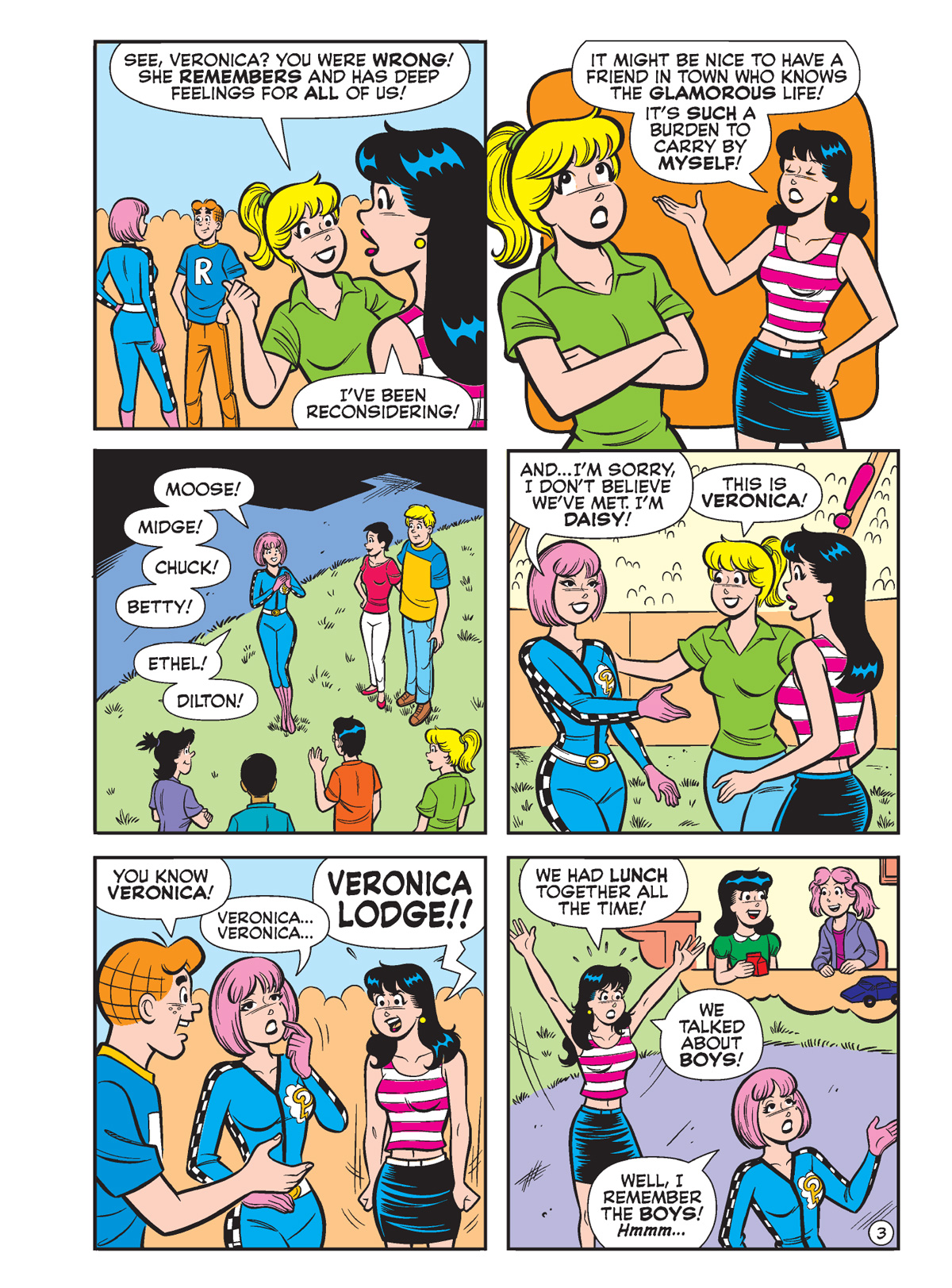 An interior story page from WORLD OF BETTY & VERONICA DIGEST #36