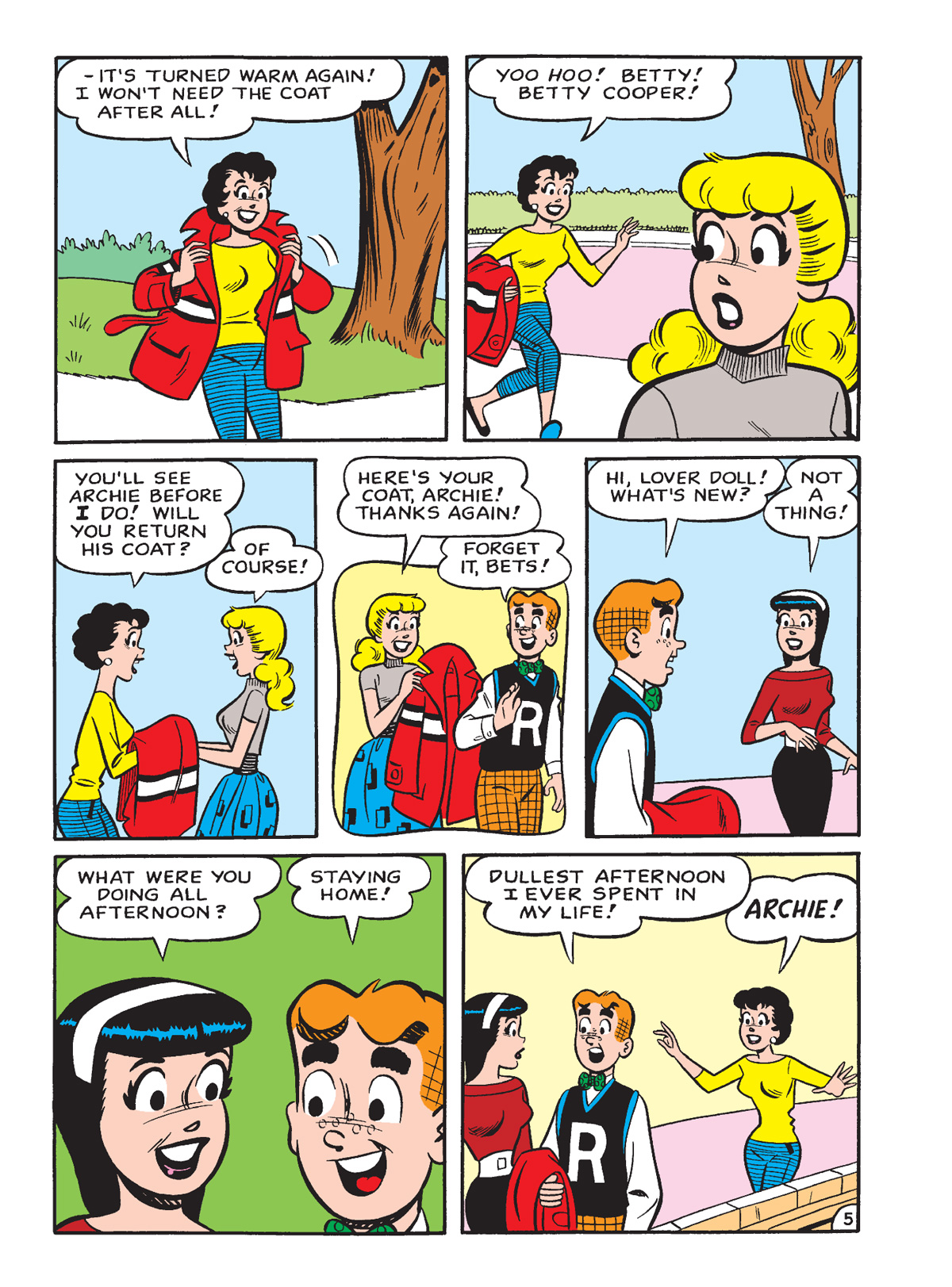 An interior story page from WORLD OF BETTY & VERONICA DIGEST #36