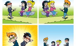 A BITE-SIZED ARCHIE comic strip.