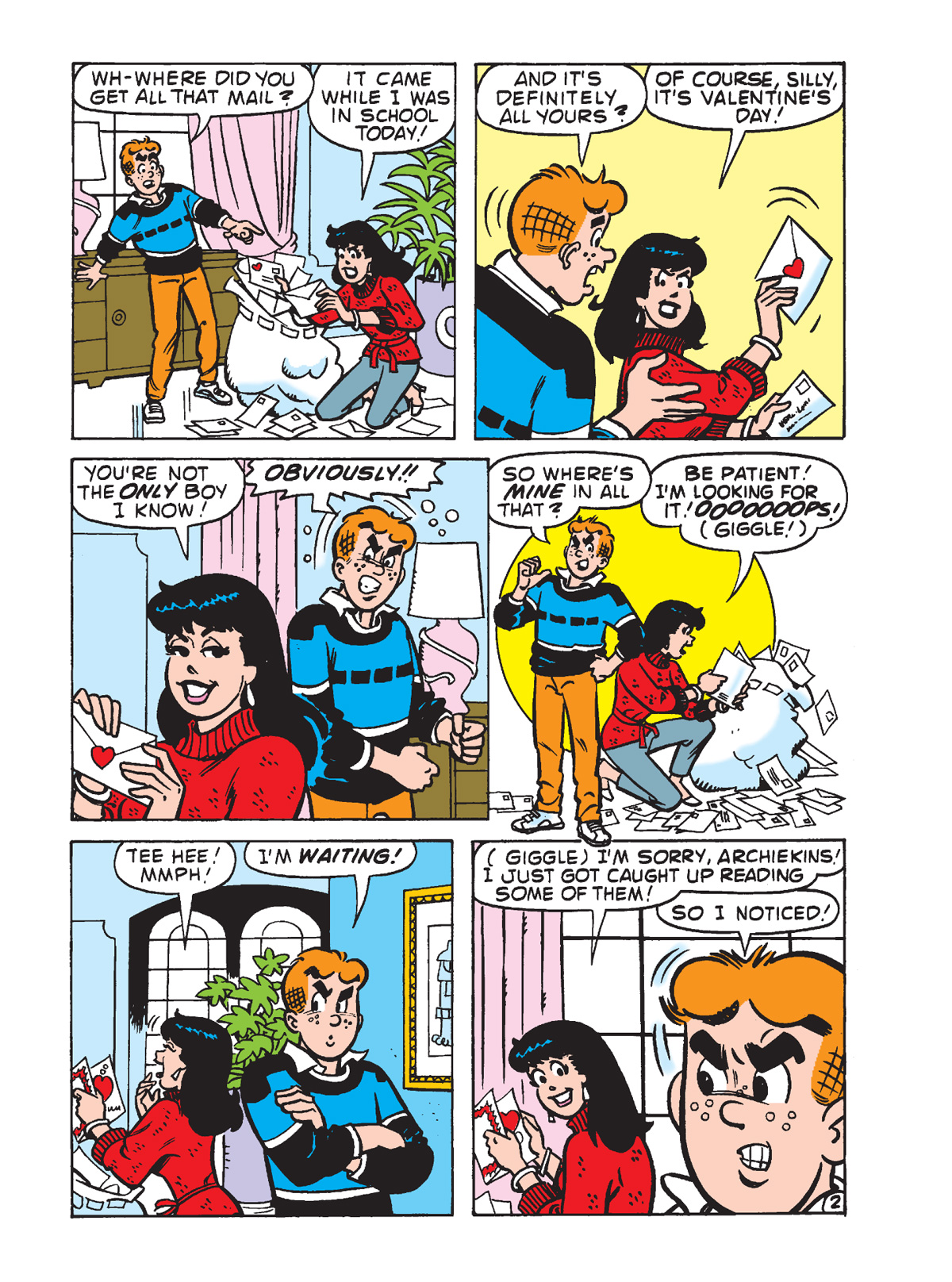 Interior story page from ARCHIE SHOWCASE DIGEST #22: VALENTINE’S SPECIAL