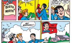 An Archie Comics gag strip featuring Reggie Mantle called "Birth Mirth."