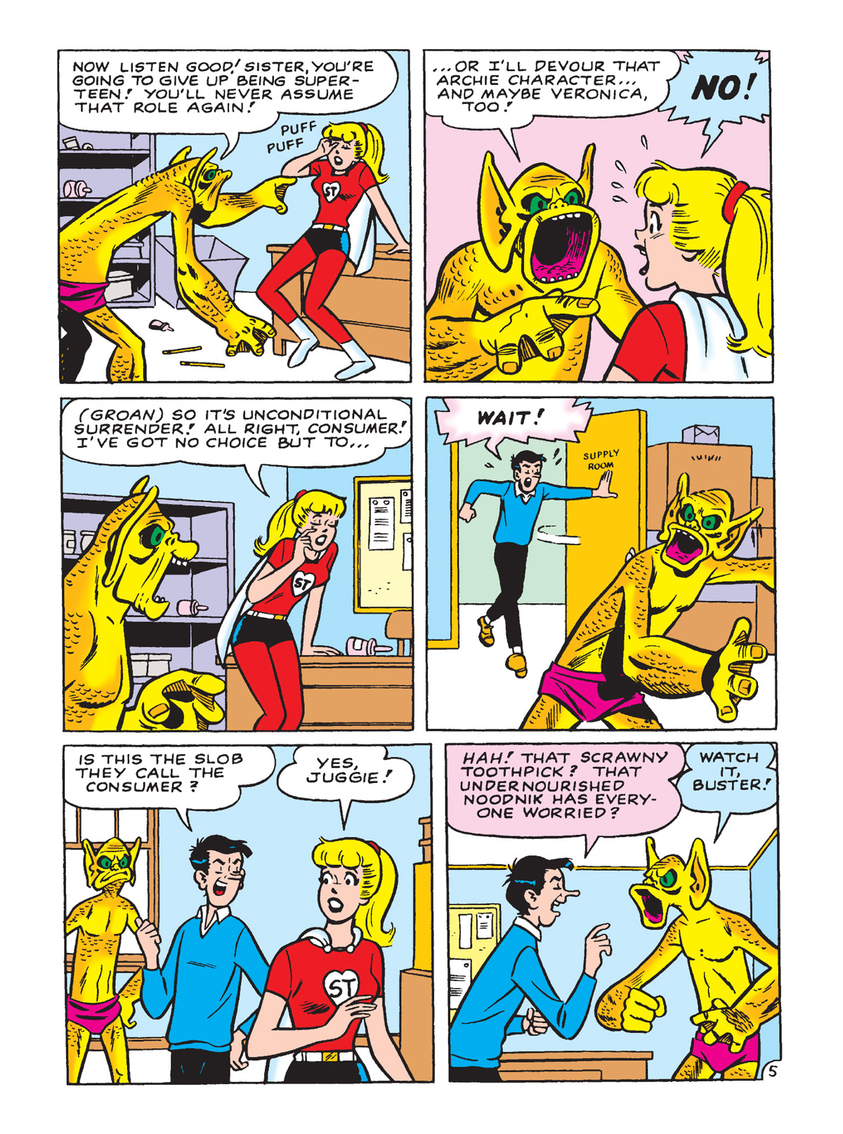Interior story page from ARCHIE MILESTONES DIGEST #29: JUGHEAD'S SUPERHERO SPECIAL