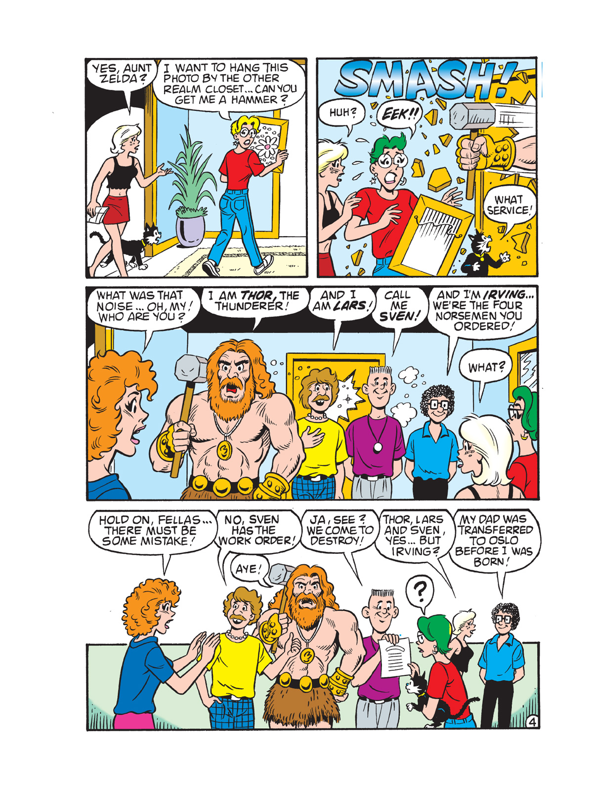 Interior story page from BETTY & VERONICA DIGEST #335 featuring Sabrina the teenage witch and Enchantra.