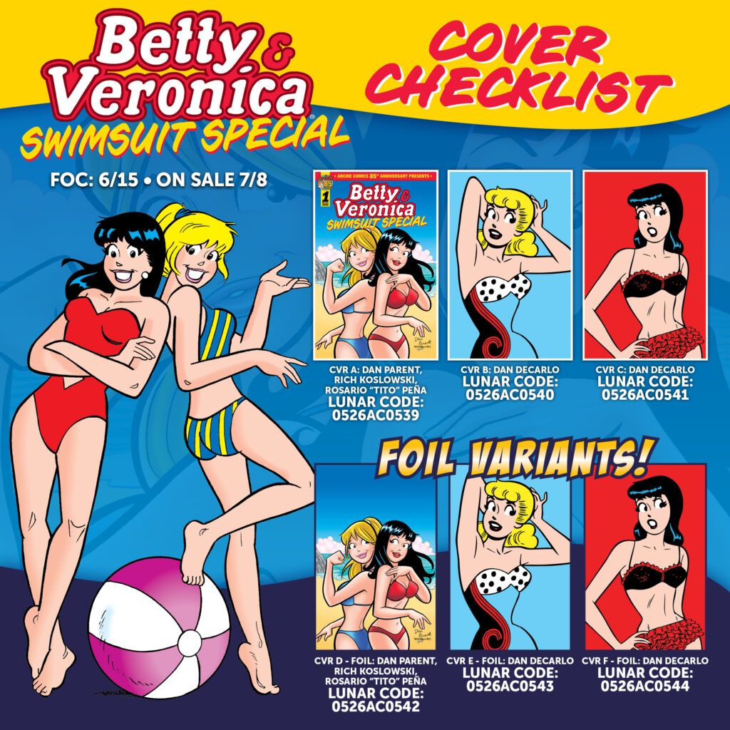 Betty and Veronica Swimsuit Special Cover Checklist